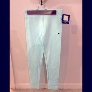 NWT Champion Logo Leggings, Mint Green, Girls M